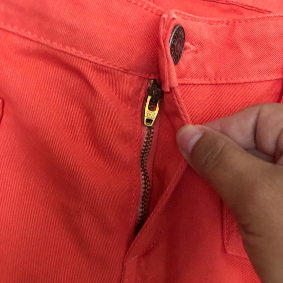 Y2K Dittos Orange? Coral Super Flared Jeans Low Rise Size 30 - Picture 7 of 11